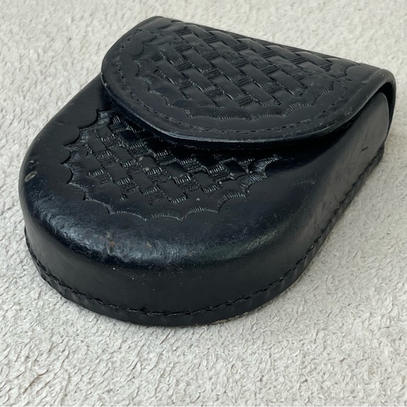 Safariland Leather Handcuff/Radio Belt Holder/Case-Black-Law Enforcement-Police - Picture 1 of 8